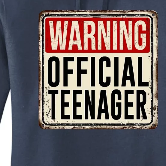 Warning Officially A Teenager Women's Pullover Hoodie