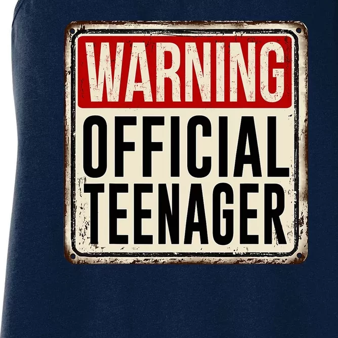 Warning Officially A Teenager Women's Racerback Tank