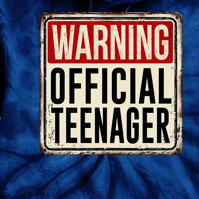 Warning Officially A Teenager Tie Dye Hoodie