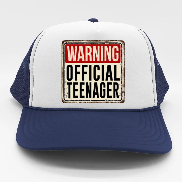 Warning Officially A Teenager Trucker Hat