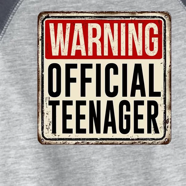 Warning Officially A Teenager Toddler Fine Jersey T-Shirt