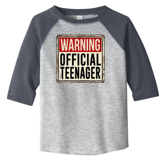 Warning Officially A Teenager Toddler Fine Jersey T-Shirt