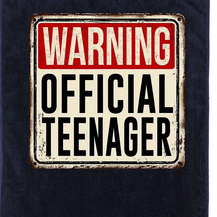 Warning Officially A Teenager Platinum Collection Golf Towel