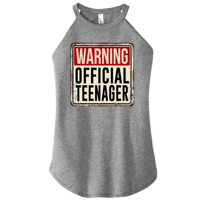 Warning Officially A Teenager Women’s Perfect Tri Rocker Tank