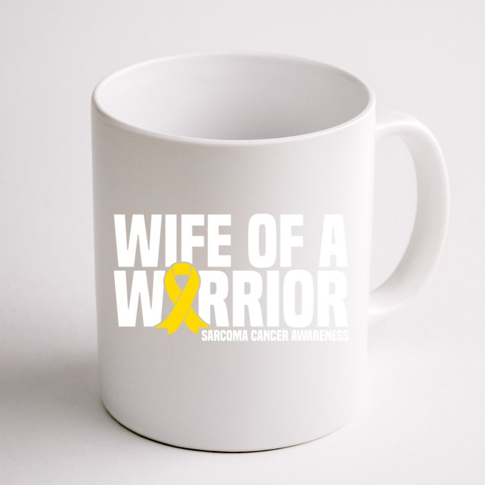 Wife Of A Warrior Bone Cancer Sarcoma Cancer Awareness Great Gift Front & Back Coffee Mug