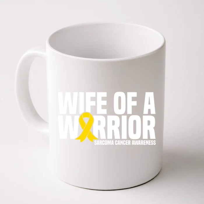 Wife Of A Warrior Bone Cancer Sarcoma Cancer Awareness Great Gift Front & Back Coffee Mug