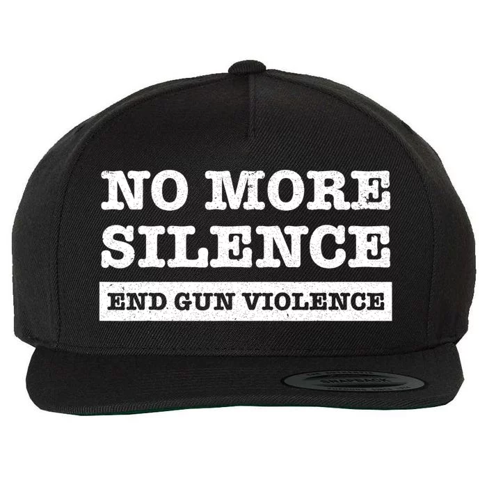 Wear Orange Anti Gun No More Silence End Gun Violence Ribbon Wool Snapback Cap