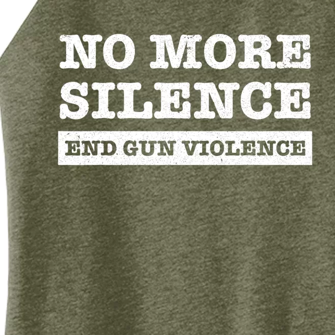 Wear Orange Anti Gun No More Silence End Gun Violence Ribbon Women’s Perfect Tri Rocker Tank