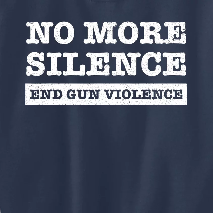 Wear Orange Anti Gun No More Silence End Gun Violence Ribbon Kids Sweatshirt