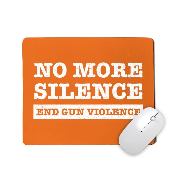 Wear Orange Anti Gun No More Silence End Gun Violence Ribbon Mousepad