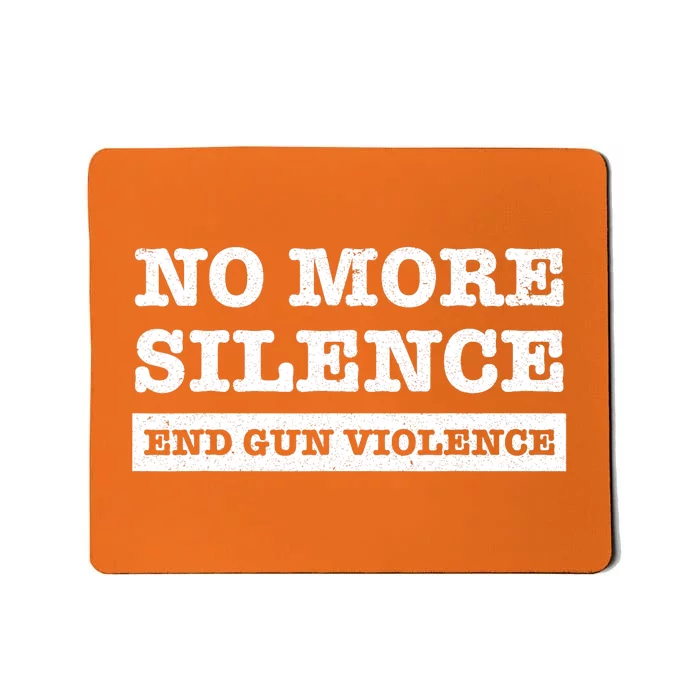 Wear Orange Anti Gun No More Silence End Gun Violence Ribbon Mousepad