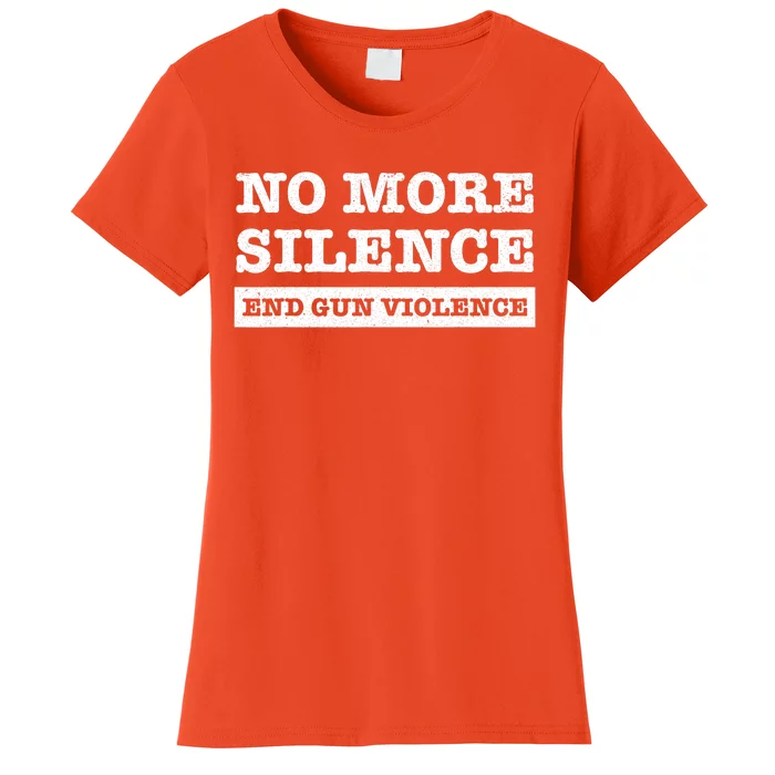 Wear Orange Anti Gun No More Silence End Gun Violence Ribbon Women's T-Shirt