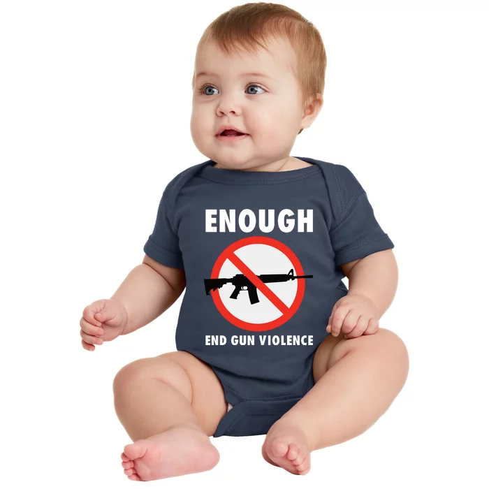 Wear Orange Anti Gun Sign Enough End Gun Violence Baby Bodysuit