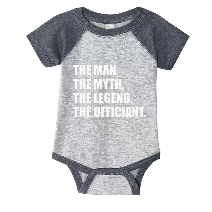 Wedding Officiant Art Dad Ordained Minister Infant Baby Jersey Bodysuit