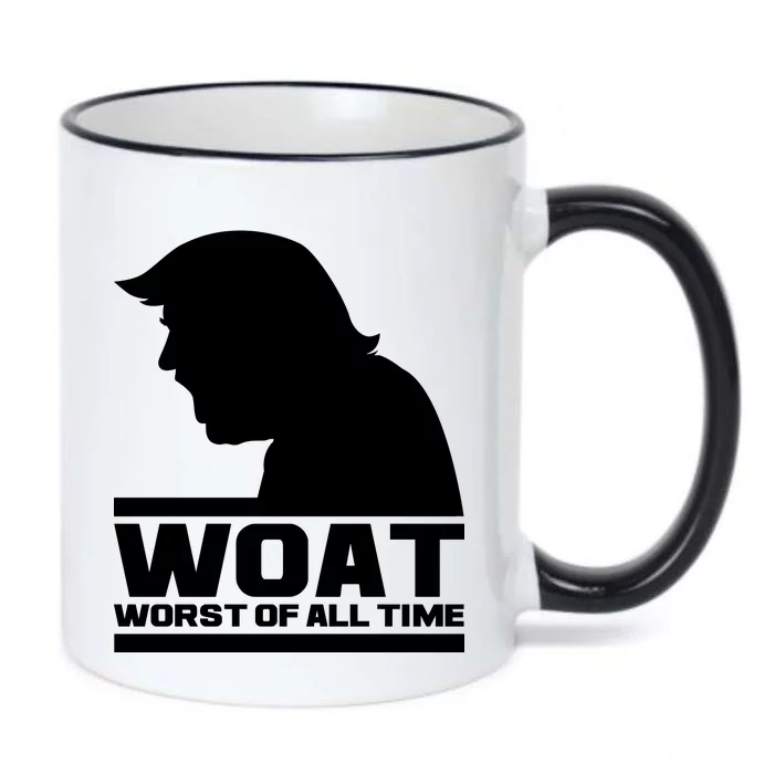 WOAT Anti Trump Worst Of All Time Black Color Changing Mug