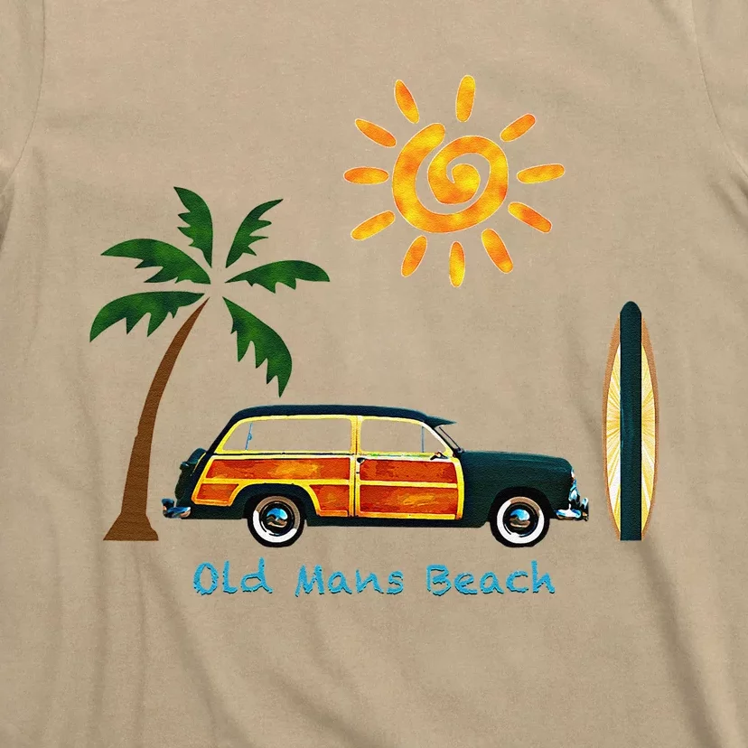 Woody Old Beach Coastal Great Beach Surf T-Shirt