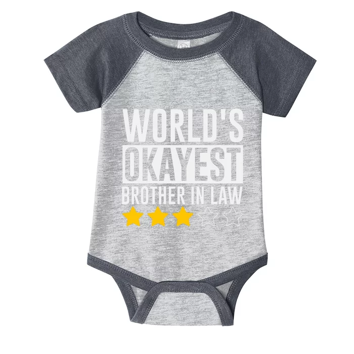 WorldS Okayest Brotherinlaw Infant Baby Jersey Bodysuit