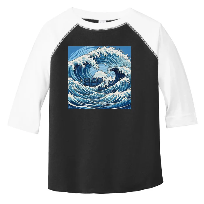 Wave Of Blue Cats Toddler Fine Jersey T-Shirt