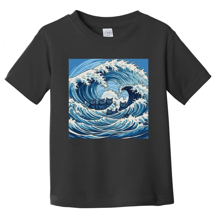 Wave Of Blue Cats Toddler T-Shirt