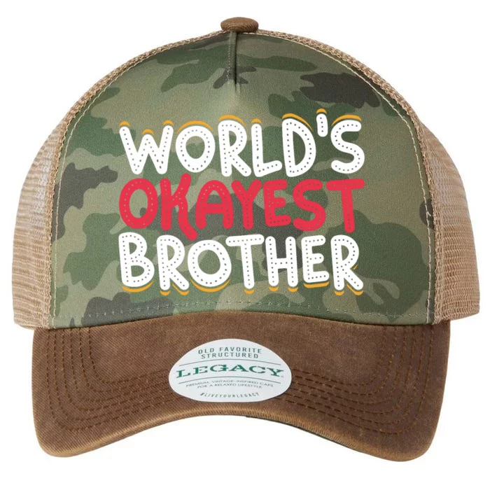 WorldS Okayest Brother Legacy Tie Dye Trucker Hat