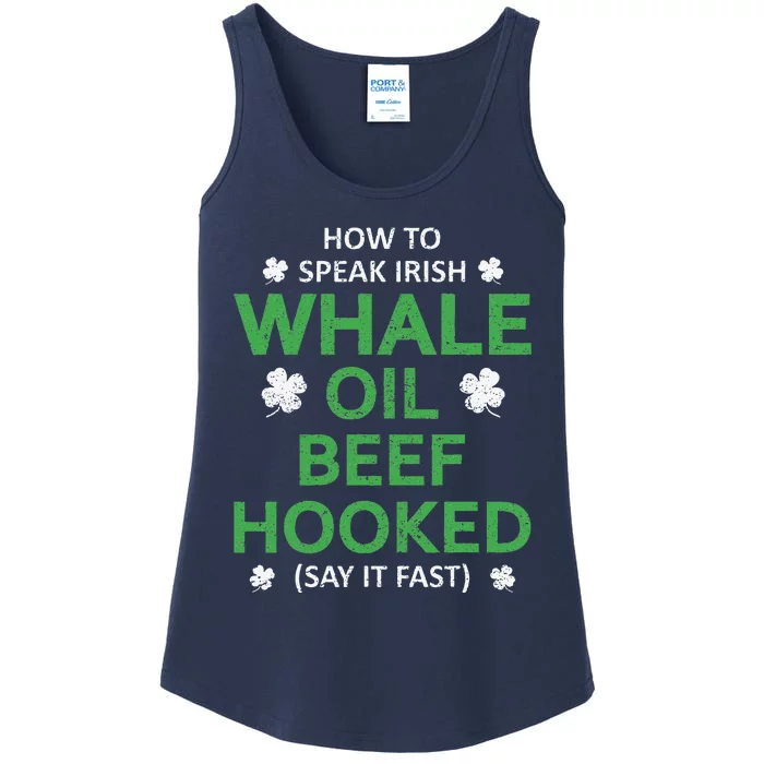 Whale Oil Beef Hooked Funny St Patricks Paddys Day Irish Ladies Essential Tank