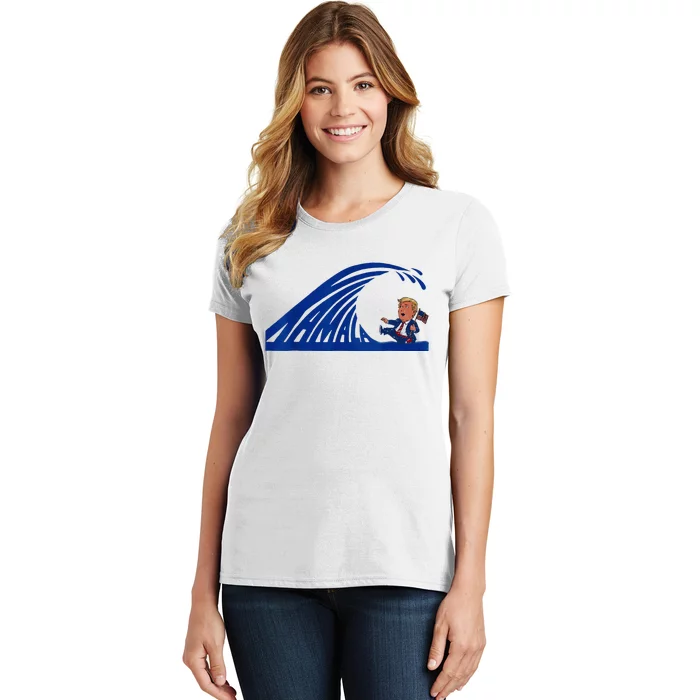 Wave Of Blue Cats For Kamala Funny Trump For Ladies For Guy Women's T-Shirt