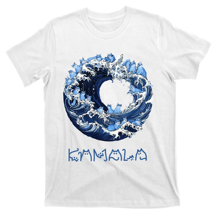 Wave Of Blue Cats For Kama T-Shirt