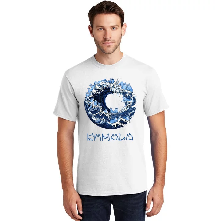 Wave Of Blue Cats For Kama Tall T-Shirt