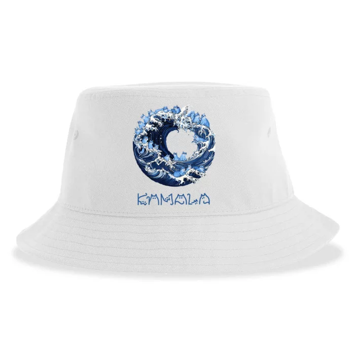 Wave Of Blue Cats For Kama Sustainable Bucket Hat