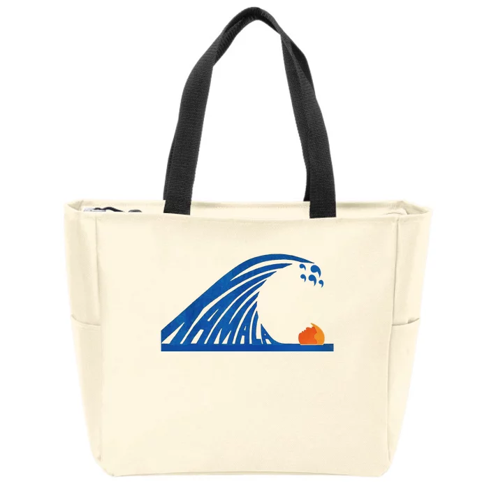 Wave Of Blue Cats For Kamala Zip Tote Bag