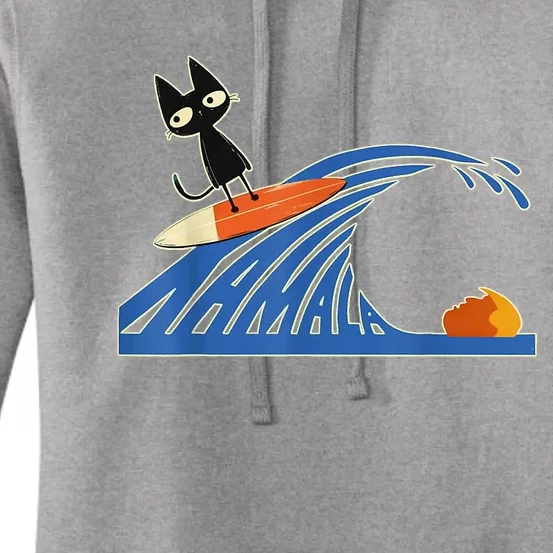 Wave Of Blue Cats Blue Cats Wave For Kamala Cats Funny Women's Pullover Hoodie