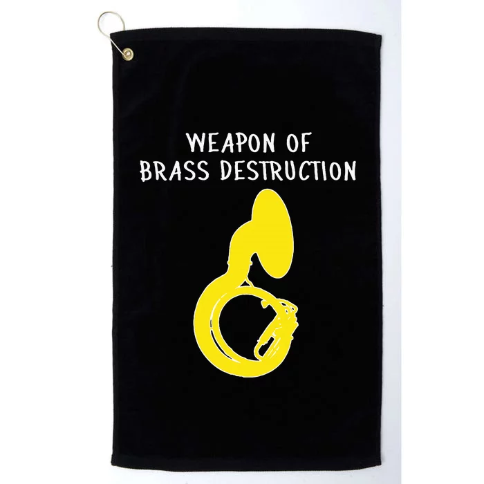 Weapon Of Brass Destruction Humorous Sousaphone Platinum Collection Golf Towel