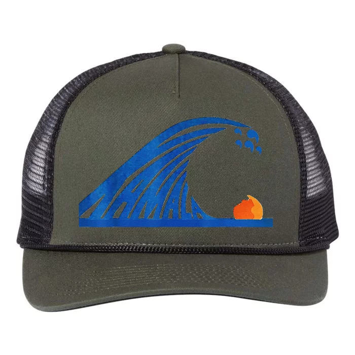 Wave Of Blue Wave Wave Of Blue Cats The Madam Bule Wave Retro Rope Trucker Hat Cap