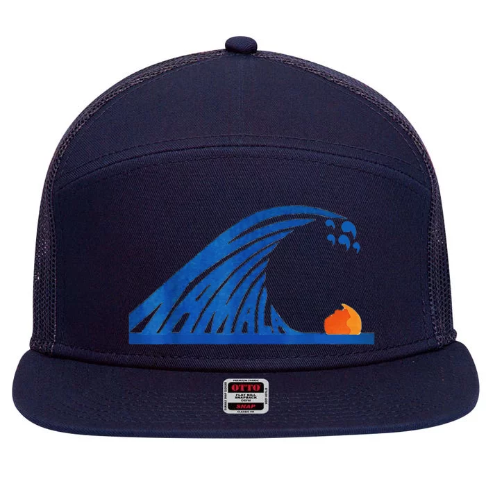 Wave Of Blue Wave Wave Of Blue Cats The Madam Bule Wave 7 Panel Mesh Trucker Snapback Hat