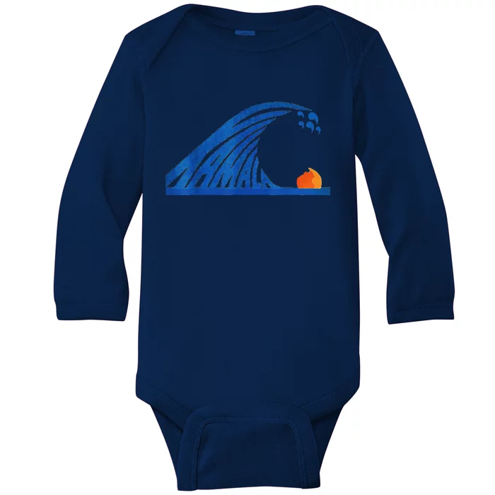 Wave Of Blue Wave Wave Of Blue Cats The Madam Bule Wave Baby Long Sleeve Bodysuit