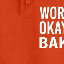 Worlds Okayest Baker Funny Pastry Chef Gift Dry Zone Grid Performance Polo