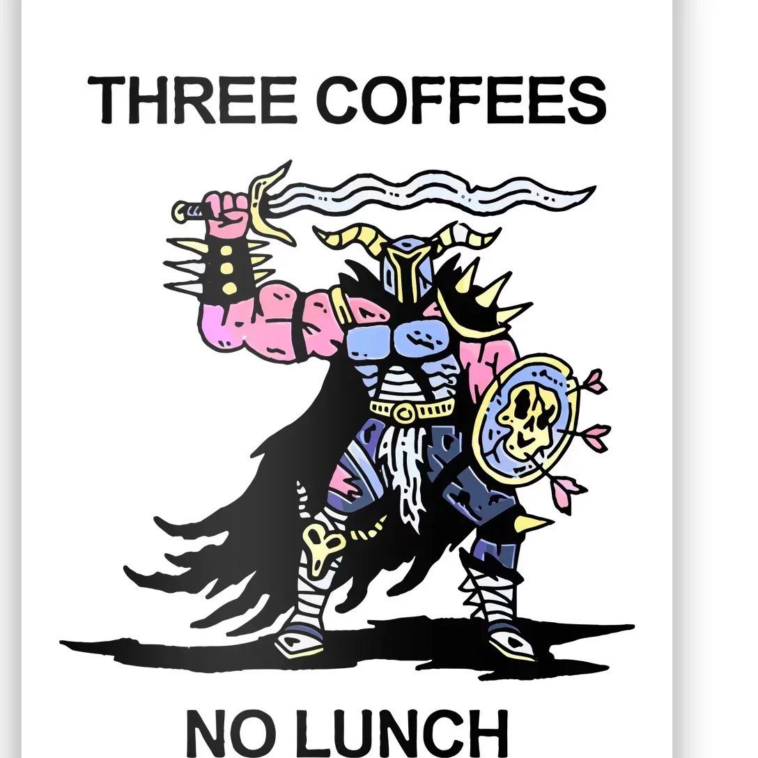 Wizard Of Barge Three Coffees No Lunch Poster