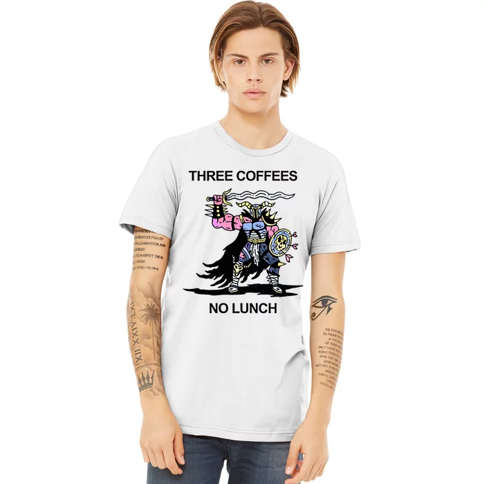 Wizard Of Barge Three Coffees No Lunch Premium T-Shirt