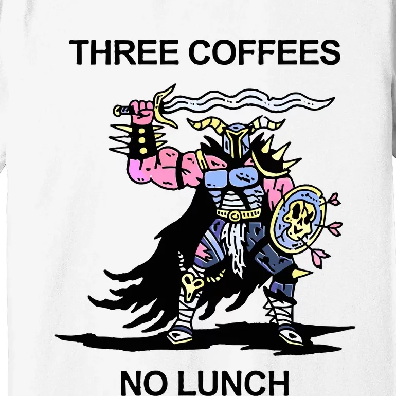 Wizard Of Barge Three Coffees No Lunch Premium T-Shirt