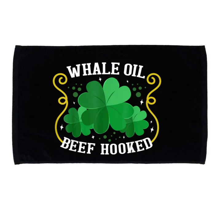 Whale Oil Beef Hooked Saint Patricks Day Microfiber Hand Towel