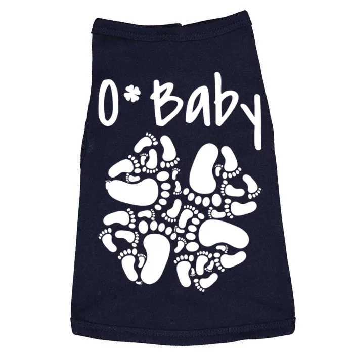 Wo O Baby L&D Nurse St Patrick's Day Labor & Delivery Nurse VNeck Doggie Tank