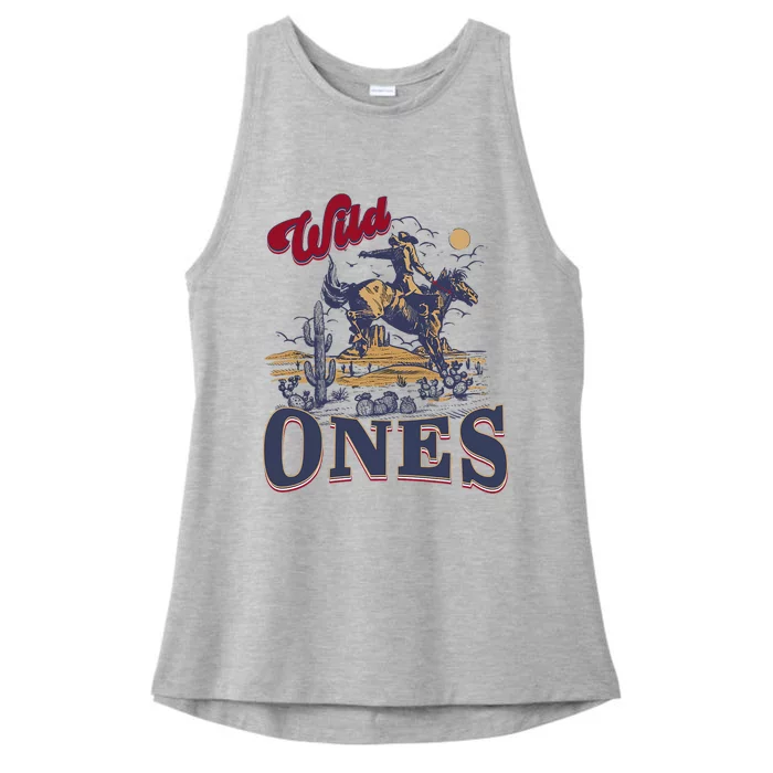 Wild Ones Cowboy Western Country Ladies Tri-Blend Wicking Tank