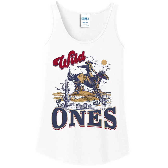 Wild Ones Cowboy Western Country Ladies Essential Tank