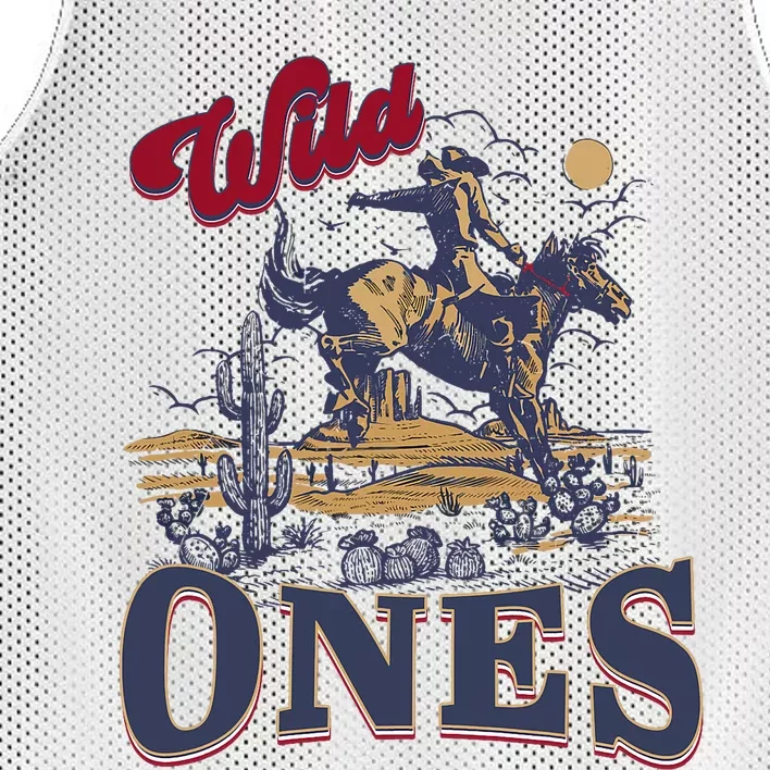 Wild Ones Cowboy Western Country Mesh Reversible Basketball Jersey Tank