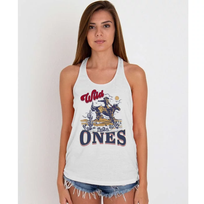 Wild Ones Cowboy Western Country Women's Knotted Racerback Tank