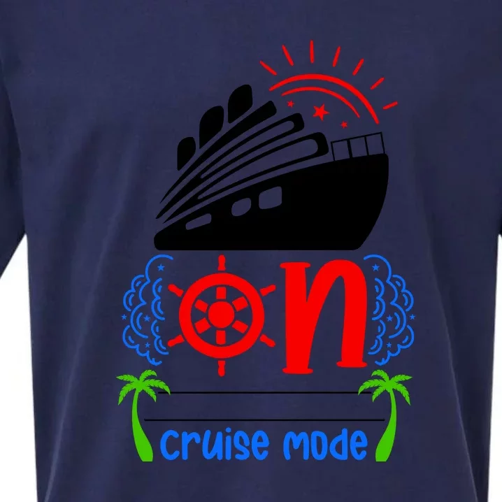 Womens On Cruise Mode Cruise Vacation Family Trendy Gift Sueded Cloud Jersey T-Shirt