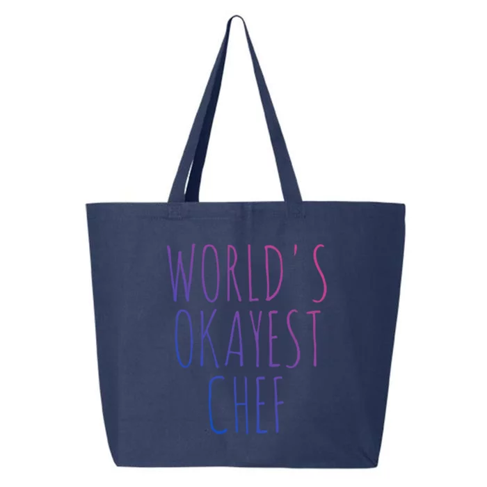 Worlds Okayest Chef Cute Gift 25L Jumbo Tote