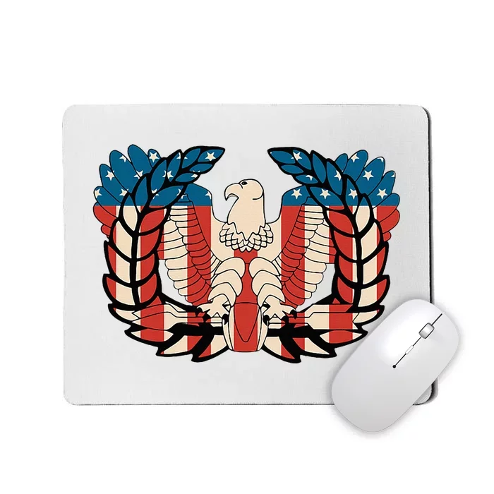 Warrant Officer Corps Eagle Rising Retro Flag Mousepad