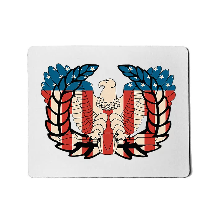 Warrant Officer Corps Eagle Rising Retro Flag Mousepad