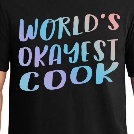 Worlds Okayest Cook Funny Kitchen Chef Gift Pajama Set